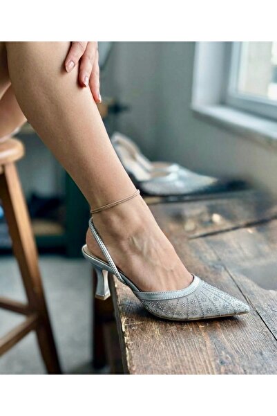 Felisya Butik Stone Printed File Heeled Shoes 8.5cm