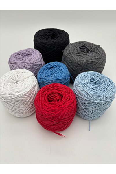 kumasfabrik (1 κιλό) 7 χρώματα, Βαμβάκι κουβάρια νήματα πλεξίματος στο χέρι/ν...