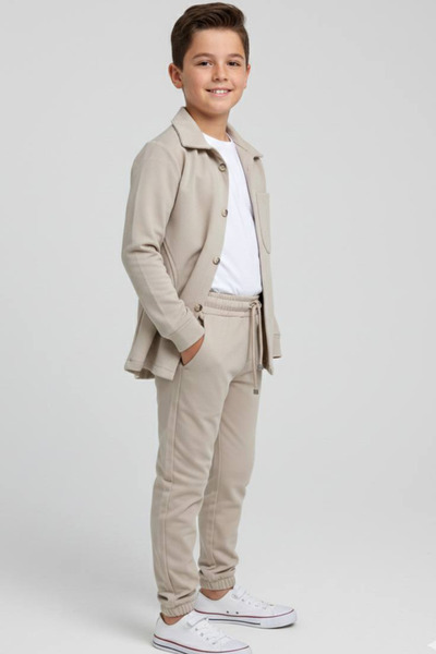 Trend Mix Kids 6-15 godina, set od 3 delova za dečaka: pantalone sa vezanim s...