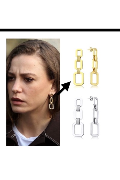 mibrillo Serenay Dangling Gold Earrings