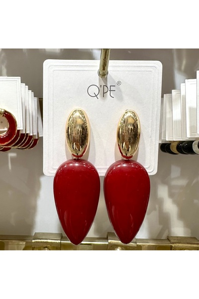 GLOW ACCESSORIES BAE Qpe Damla Zra Model Stainless Steel Earrings