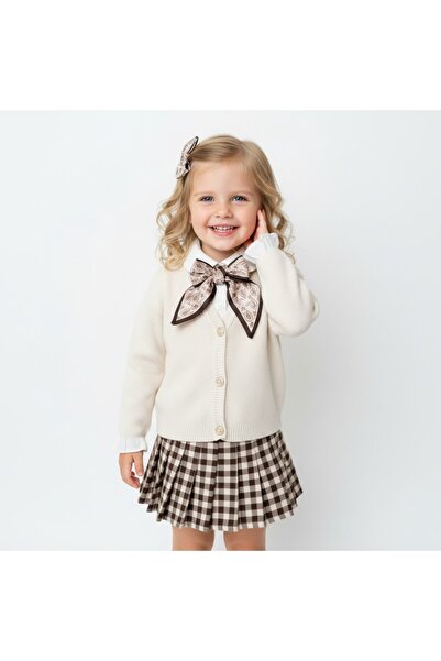 milay's life home collections Girls' Shirt with Scarf Vest and Skirt 3-Piece Set