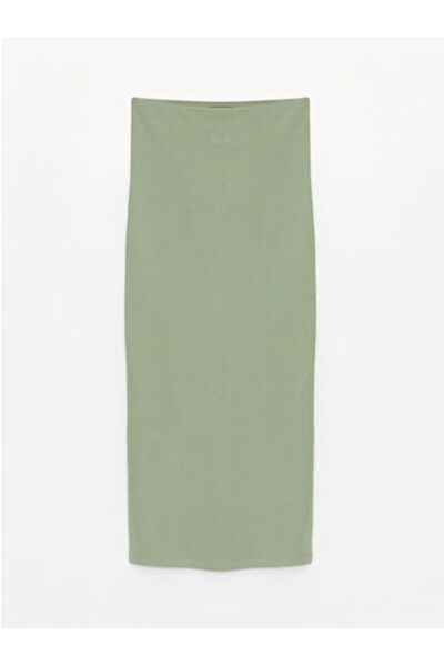 LC Waikiki Modanova Sezon Green Extra Slim Fit Women's Skirt