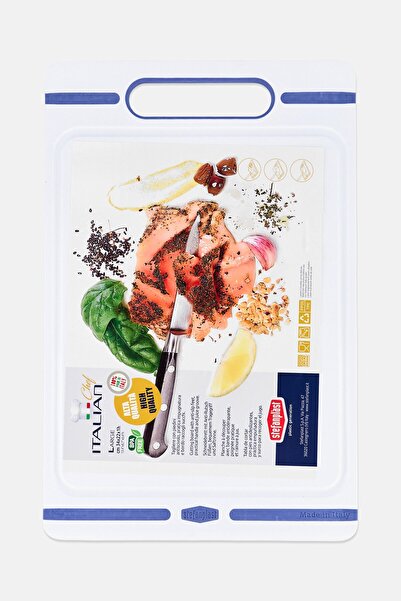 Stefanplast Large Plastic Anti Slip Cutting Board, White