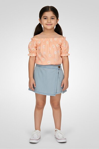 Derek Heart Toddlers Girl 3 Pcs Floral Print Top And Bottom With Sunglasses S...