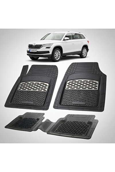 TEAMCAR Συμβατά πατάκια δαπέδου Skoda Kodiaq I 2016-2023 | Ασημί