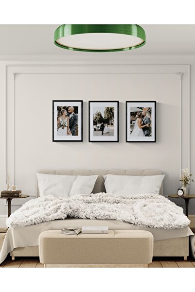 Store Üçlü Büyük Boy Fotoğraf Çerçevesi Ev Dekorasyonu Duvar Tablosu Fotoğraf...