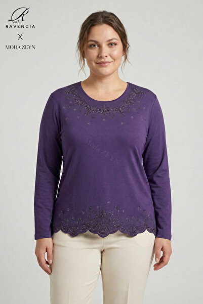 Ravencia Γυναικεία μπλούζα Star Με σχέδιο με κέντημα στο γιακά και τη φούστα ...