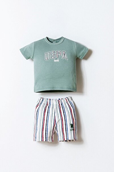 U.S. Polo Assn. 6-36 Months Licensed Us Polo Assn Baby Boy Set-Green