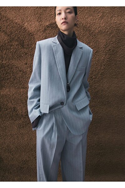 MANGO Woman Diplomatik çizgili blazer ceket