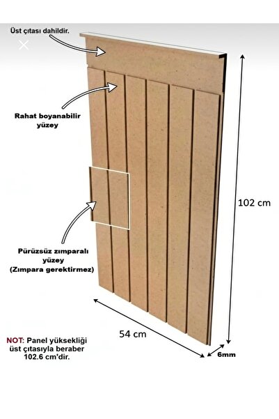 ALEN CNC TASARIM ALEN CNC Mdf Cnc işlemeli Dekoratif Boyanabilir Duvar Paneli...