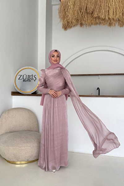 ZENKA GİYİM Nisa Zarif Pelerinli Tesettür Abiye