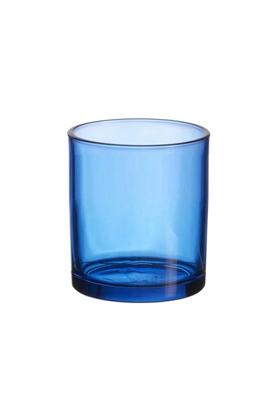 İV BLUE PURPLE 6 Pieces Blue Transparent Glass Cup Candle Holder - Convenient...