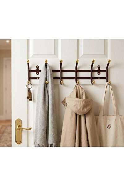 abnturk 6 Topuzlu Kapı Arkası Metal Askılık Mutfak Banyo Hol Oda Kapı Arkası ...
