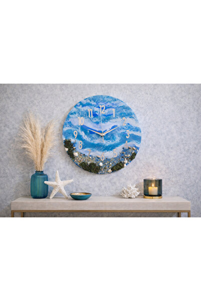 rustikhomedecor Epoxy Wall Clock 28 cm – Rustic Design