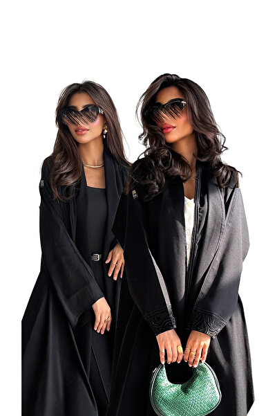 outline Black duo - two black abayas for a sophisticated summer look
