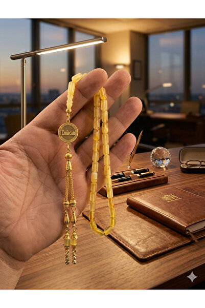 kral hediyelik ornınal baltık damla kehribar tesbih isme özel isimli gümüş ta...