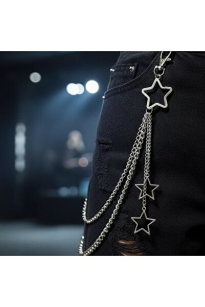 Corvus kolye&bileklik Yıldız Detaylı Pantalon Zinciri