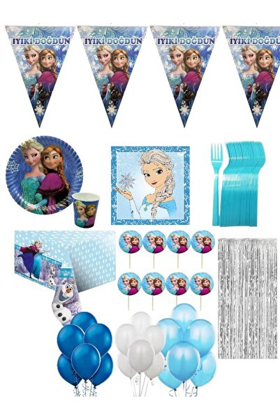 CAVAŞ sun hat Set tematic Frozen Elsa pentru 8 persoane, Concept pentru petre...