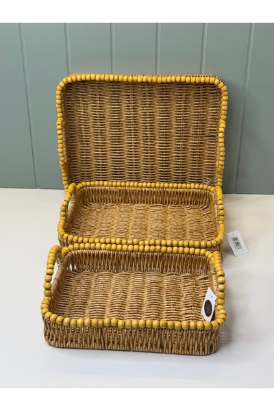 cicizuccaciye 3-Piece Rattan Tray