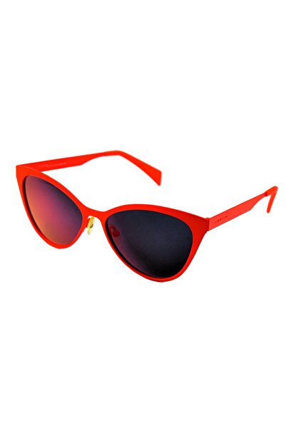 Italia Independent 0022 55 055 Cat Eye Orange Cat Blue Women's Sunglasses