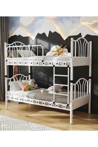 Missidea Bella Vintage Esintili Lüks Metal Ranza Beyaz 90x200