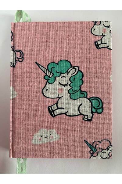 SimplyTexGoGlobal Cartoon Unicorns A5 Notebook, 80gsm Pink Paper