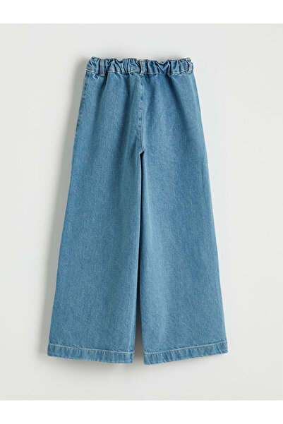 LC Waikiki Wideleg Girl's Jeans Trousers with Elastic Waist