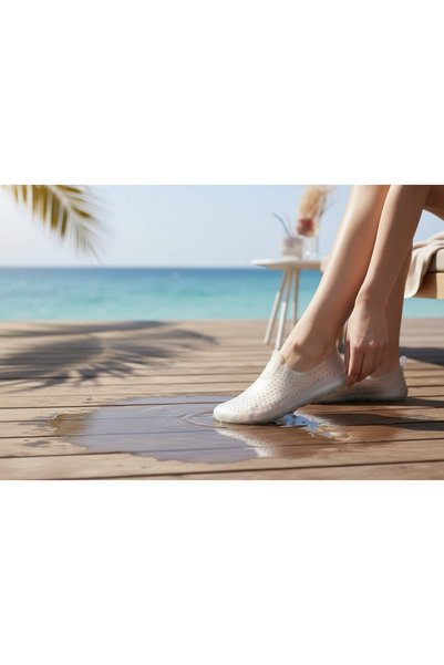 Emek Muhdamad Women's Men's Transparent Non-Slip Sole Sea Beach Shoes
