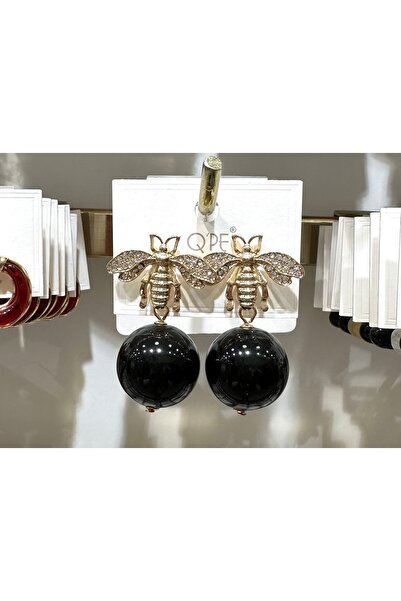 GLOW ACCESSORIES BAE Qpe Stainless Steel Ball Bee Vip Dangle Earrings
