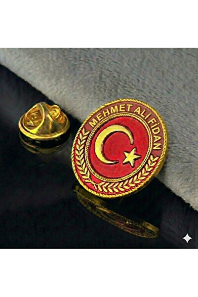 Kuyumcudan AYYILDIZ KIRMIZI İSİMLİ GÜMÜŞ YAKA ROZETİ