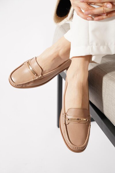 Moda Pie Jesabal cu cataramă Leofer piele naturală Pantofi de damă piele de n...