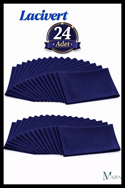 MAZEN 24 Pieces Navy Blue 45X45 cm Chiffon Scarves