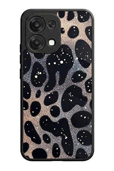 OPPO A6 Pro Uyumlu Hologram Leopar Tasarımlı Glossy Premium Kılıf