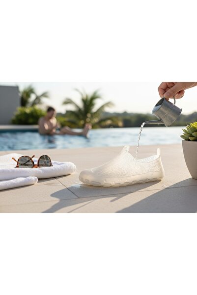 Emek Muhdamad Women's Men's Transparent Non-Slip Sole Sea Beach Shoes