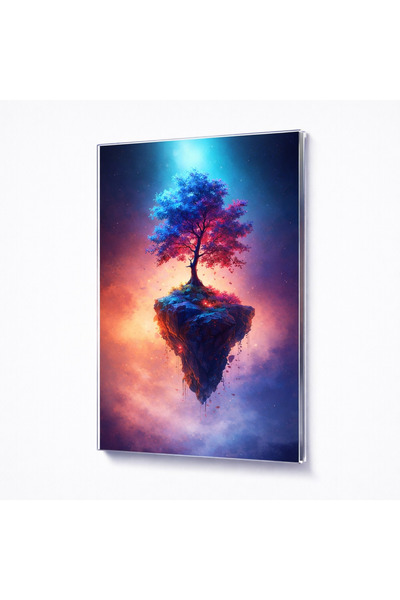 MAVEN Galaksi Ağacı Cam Tablo Uzay Temalı Fantastik Duvar Tablosu 3,8 mm (35x...