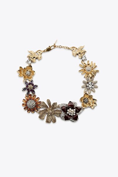Öznur çetin Flower Detailed Zra Necklace