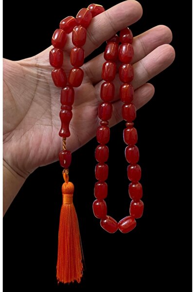 Trikala Premium Ottoman Simile Processed Old Material Crimped Fire Amber Pray...