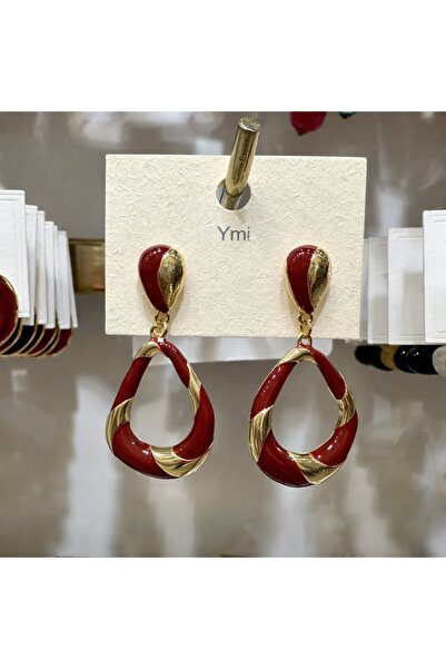 GLOW ACCESSORIES BAE Stainless Steel Vip Zra Model Gold Striped Dangle Hoop E...