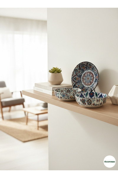 moontime alaçatı 3'lü Otantik Desenli Metal Kase Seti, Çerezlik ve Kahvaltılı...