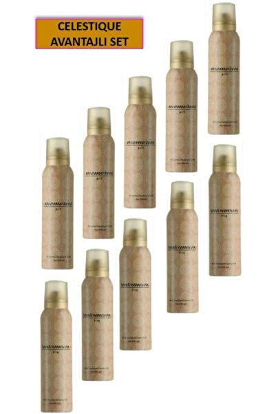 Hunca Memories Gold Kadın Perfumed Deodronat Spray For Women 150 ml 10adet