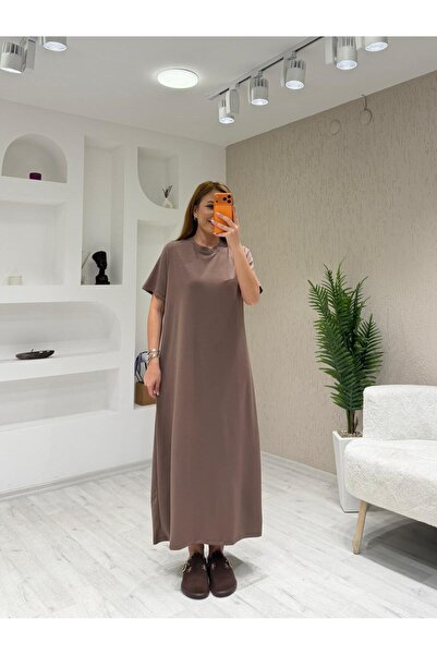 Trendingsize Modal Textured Short-Sleeve Dress