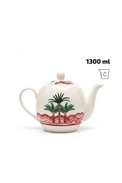 Afaq Ceramic teapot with palm tree design