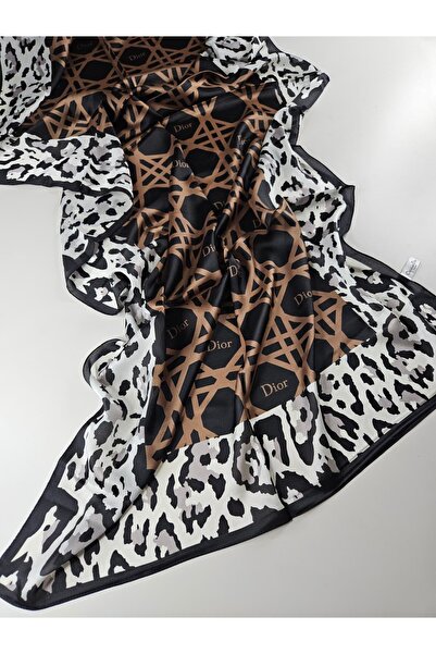 Shiva Scarfs Leopard Printed Pcs Vual Silk Shawl Accessory Foulard Silk Scarf...