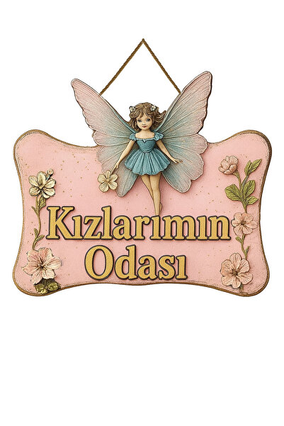 MARNELLO CONSEPT "Girls' Room" Written Angel Design Wooden Mdf Door Ornament ...