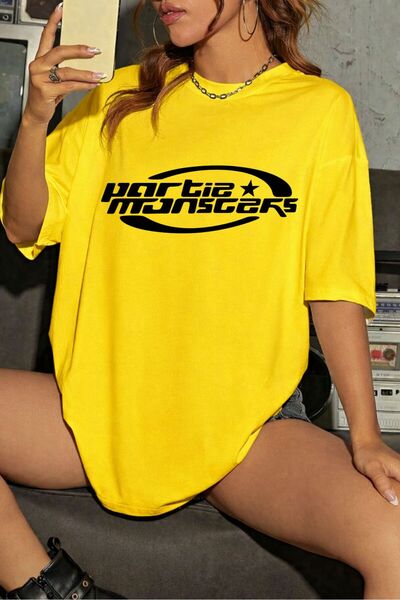 Elvino Partie Monster Printed Oversized Unisex T-Shirt