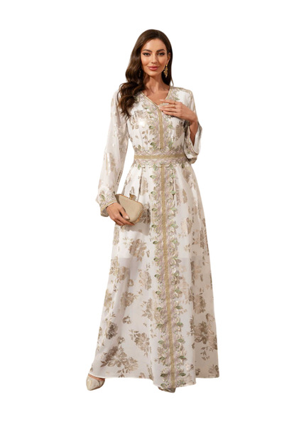 Bidani Noor Gold-Filigree Heritage Kaftan