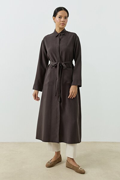 QANU Trace Gömlek Kahverengi