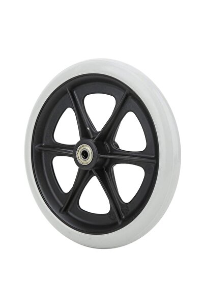NO BRAND Rubber Wheel, 8 Inch 608ZZ 200mm Gray Rubber Scroll Wheel Replacemen...