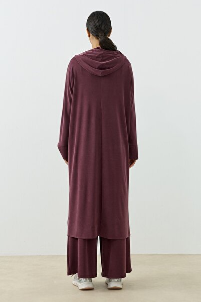 QANU Aerın Uzun Sweatshirt Mürdüm